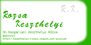 rozsa keszthelyi business card